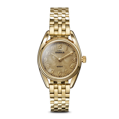 SHINOLA Ladies Derby Petoskey Yellow Tone Watch