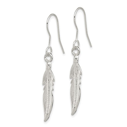 Sterling Silver Feather Earrings