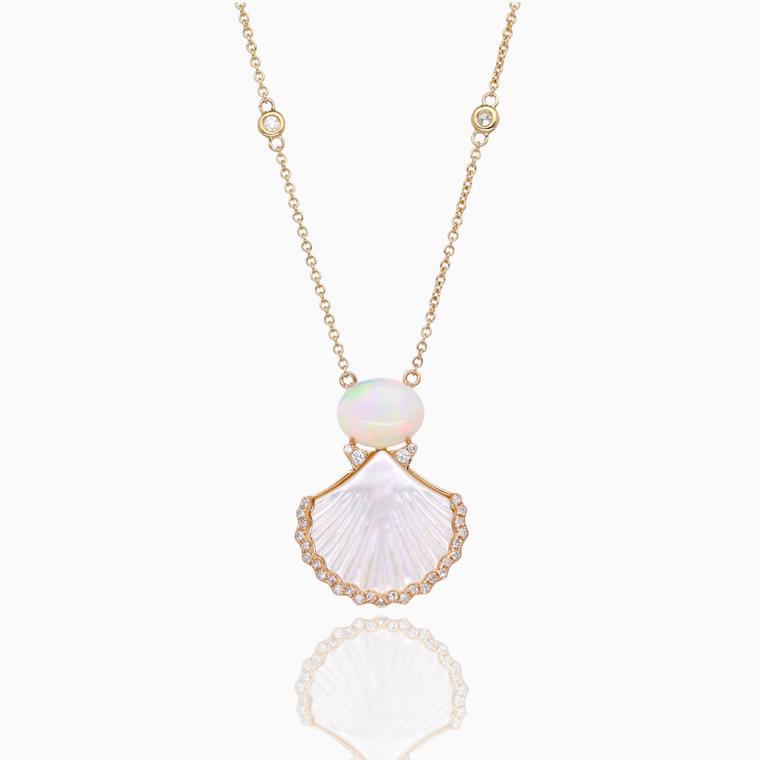 Mermaid Glow Opal Necklace