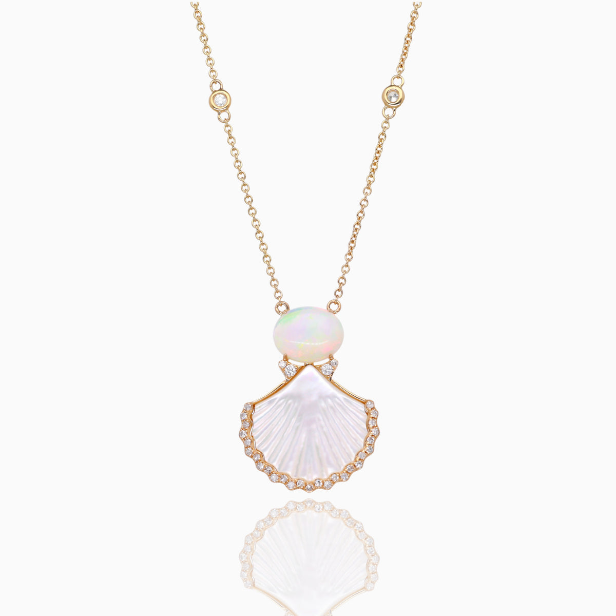 Mermaid Glow Opal Necklace