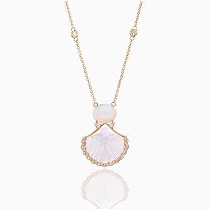 Mermaid Glow Opal Necklace