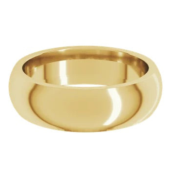 6mm Comfort Fit 14k Yellow Gold