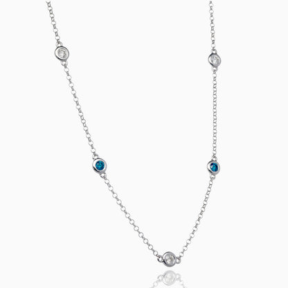 Blue &amp; Brilliant Diamond Necklace