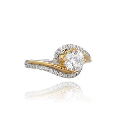 Love’s Embrace 18K Two Tone Diamond Engagement Ring