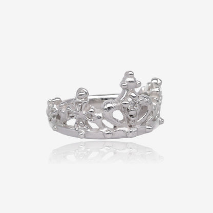 You’ve Earned This Tiara Ring, Silver and Diamond