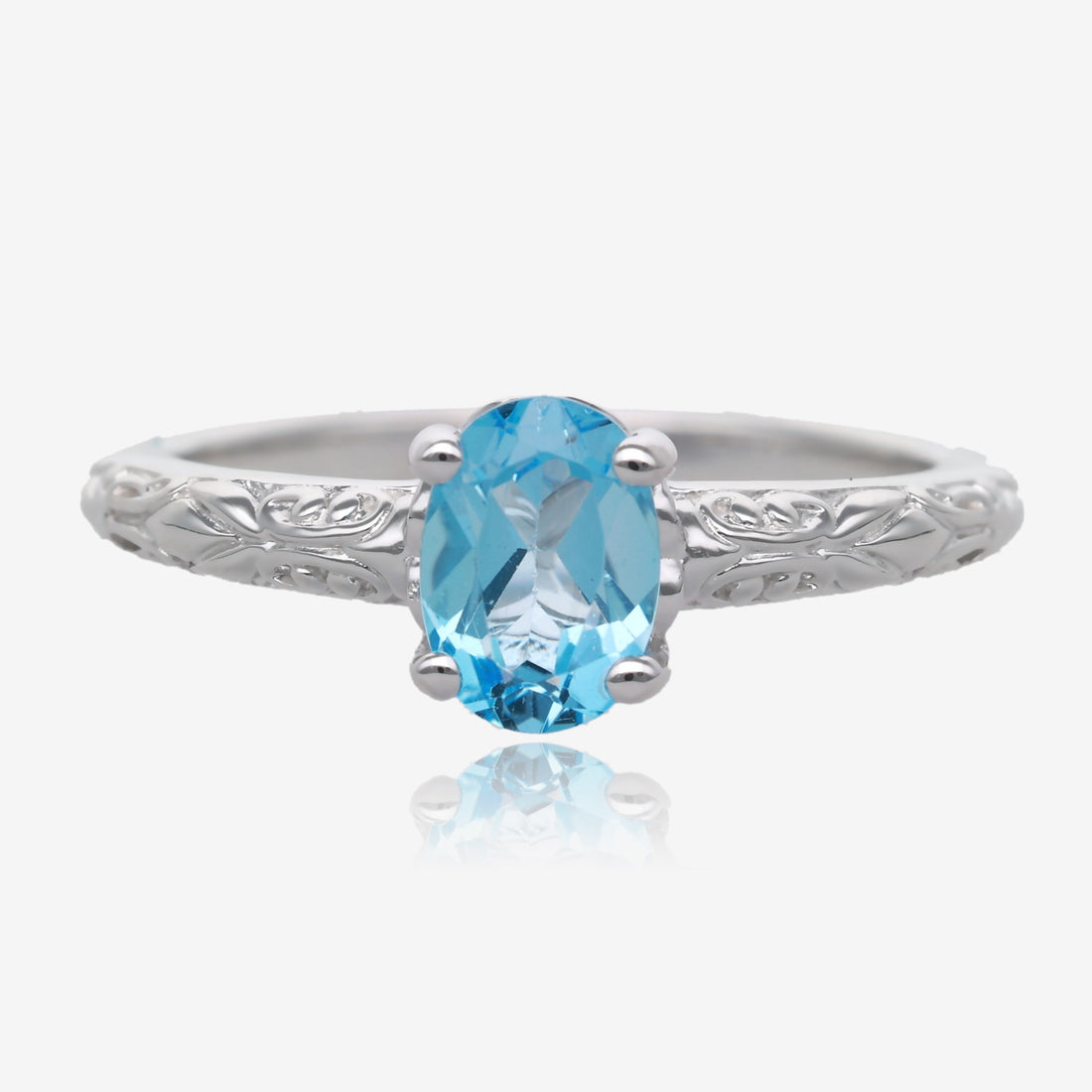 Blue Topaz Darcy Ring in Silver