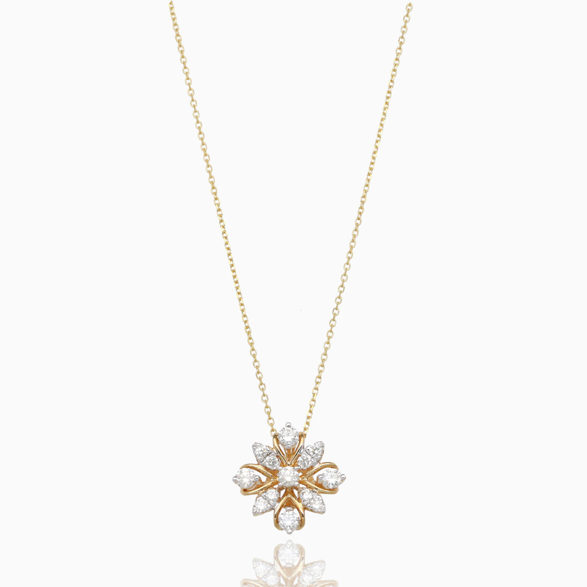 Frosted Bloom Diamond Pendant