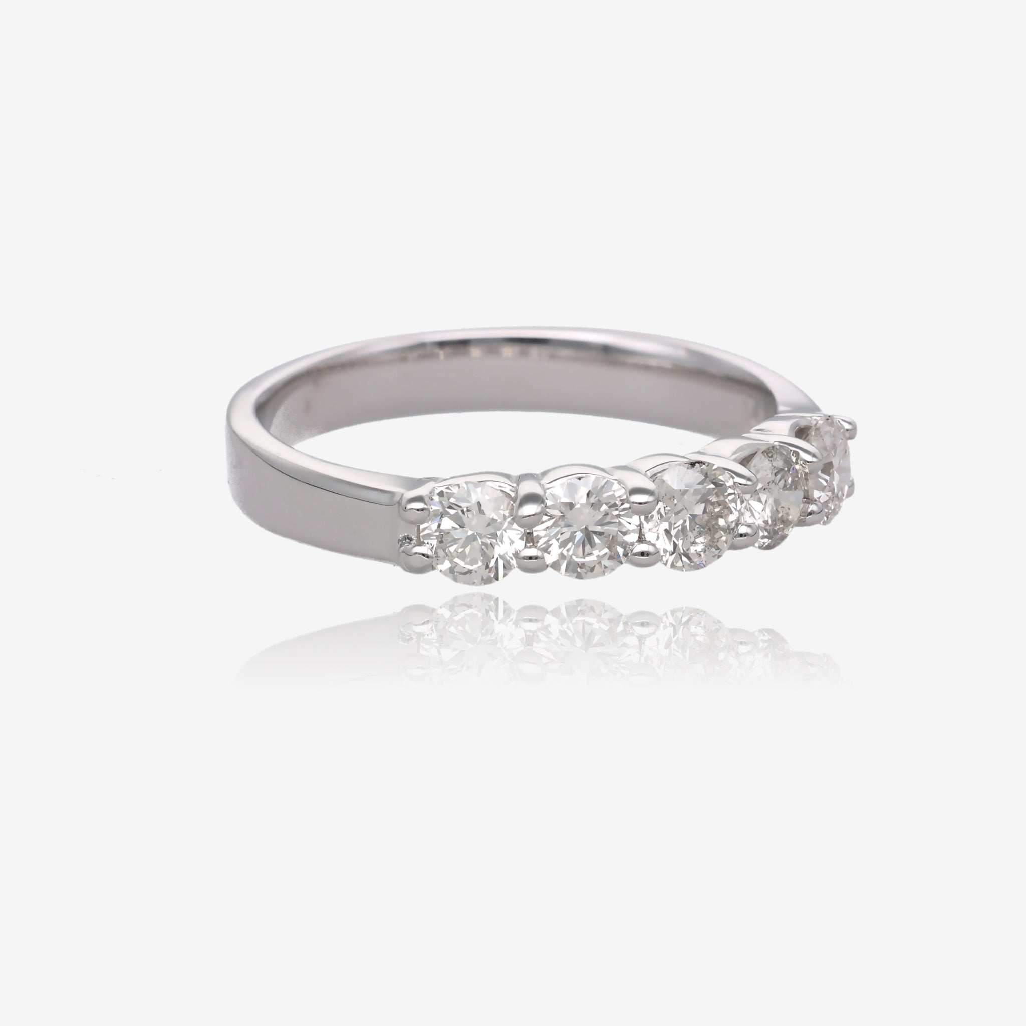 Luna Five Diamond Ring in 14K White Gold