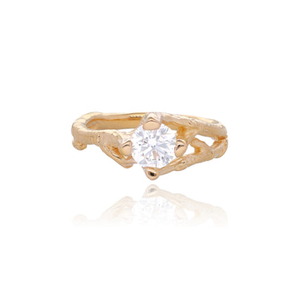 Birch Branch Diamond Yellow Gold Wedding Set