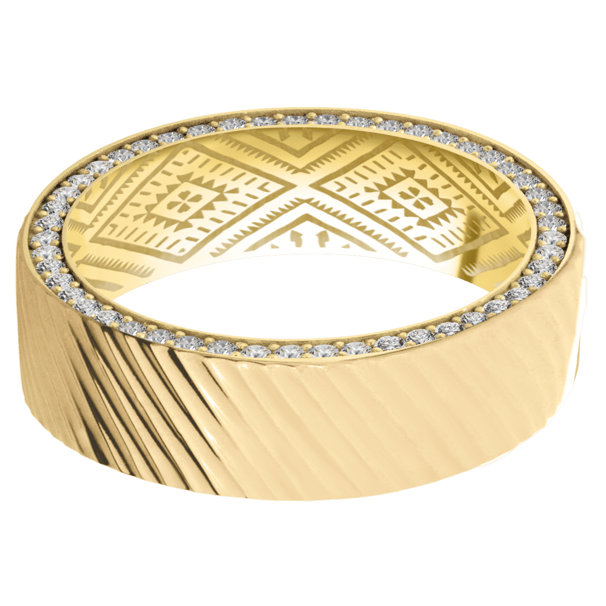 14K Yellow Gold + Polish Finish