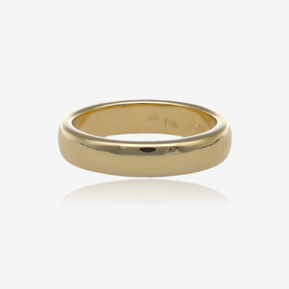 14K Yellow Comfort Fit Standard Weight Half Round Band