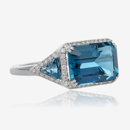 Luxe London Blue Topaz Ring
