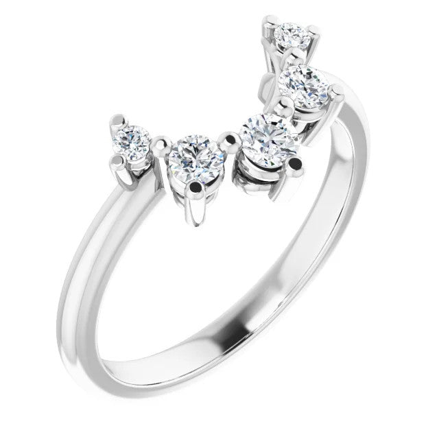 .24ctw LG Dia Platinum Contour Wedding Band Ring