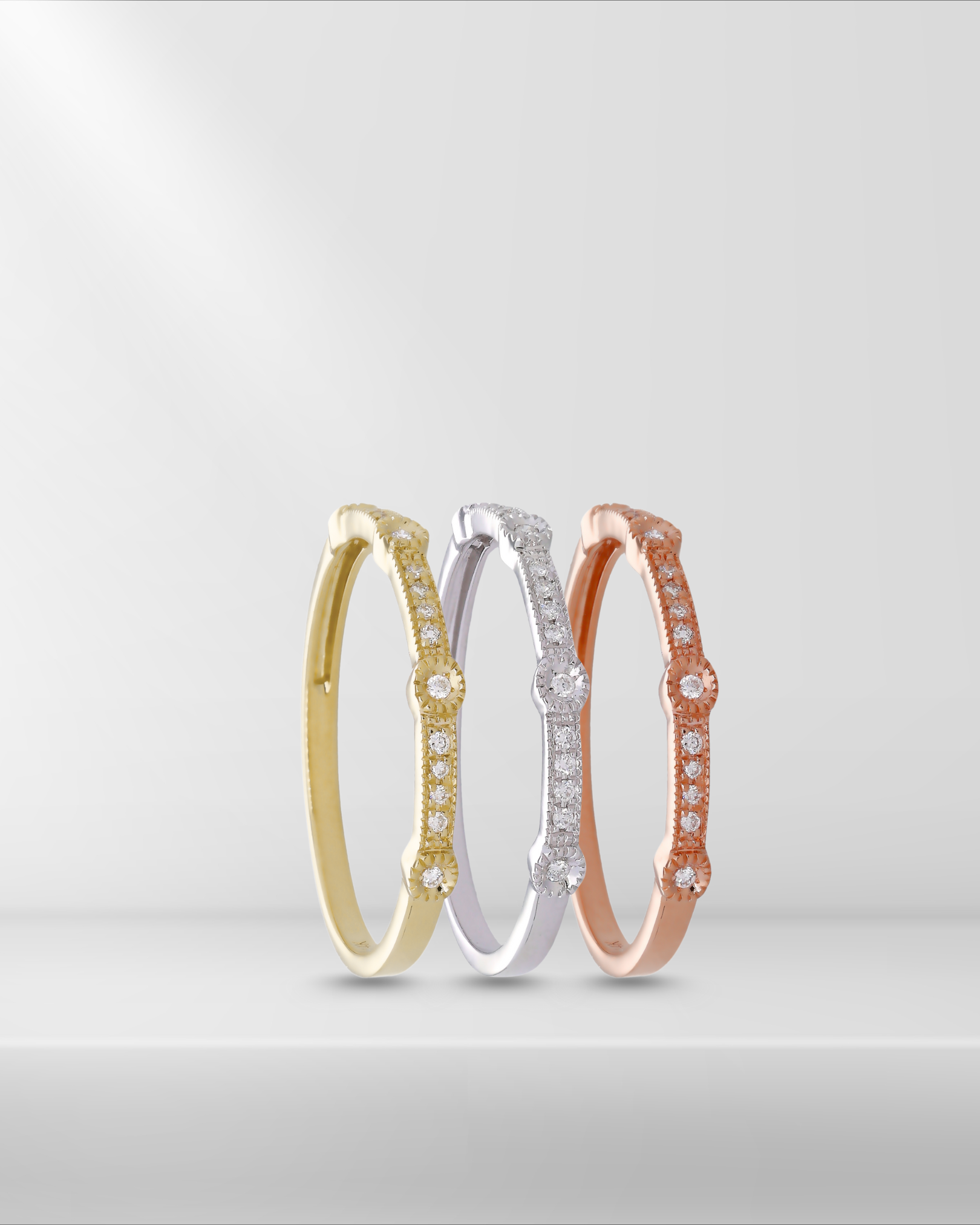 Dainty Vintage Mini Diamond Band