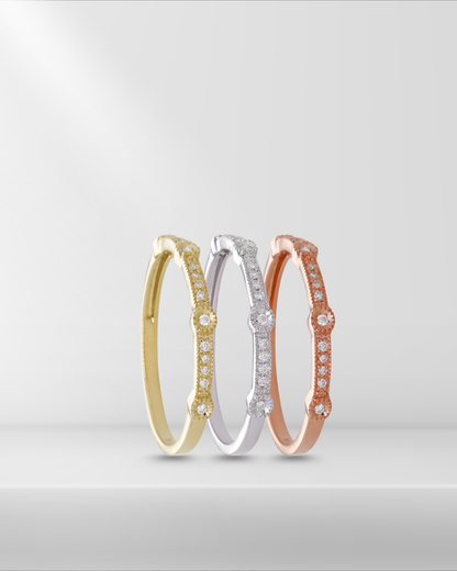 Dainty Vintage Mini Diamond Band