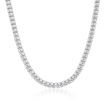 Sterling Silver 5mm Diamond Cut Ice Chain - Rhodium Plated