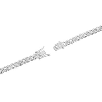 Iced Out Cuban Link Sterling Silver Chain