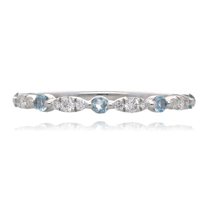 Stacking Gems White Gold Band