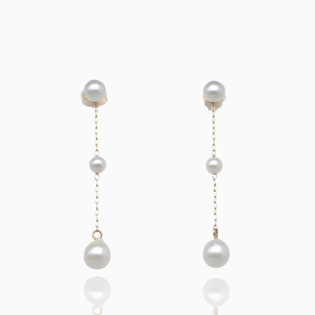 Golden Veil Pearl Earrings
