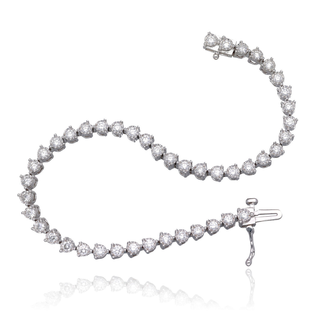 White Gold 4ct TDW Diamond Tennis Bracelet