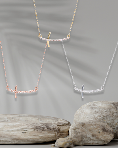 Diamond Take Up Your Cross Gold Necklace