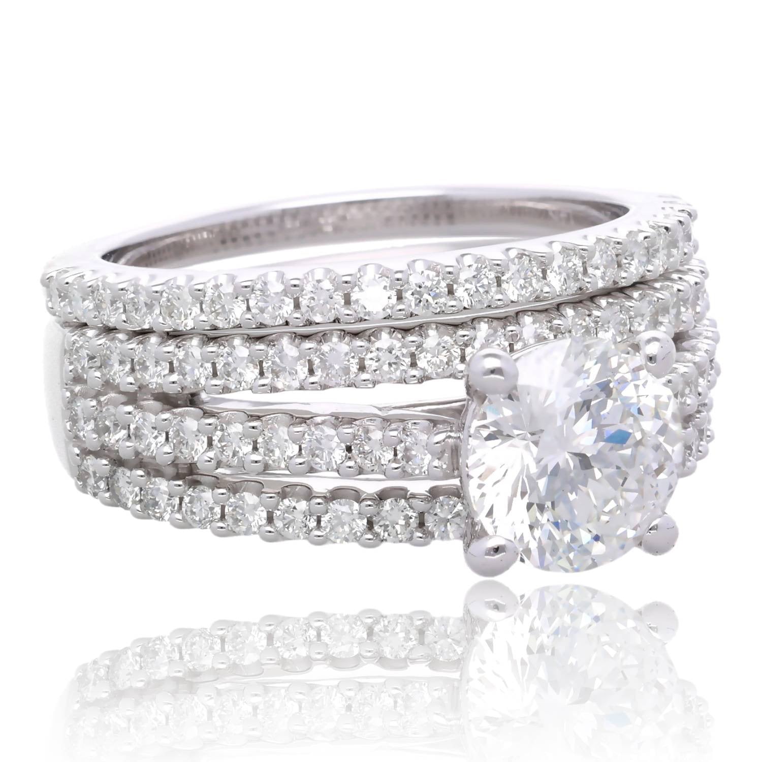 Triple Row Wedding Set