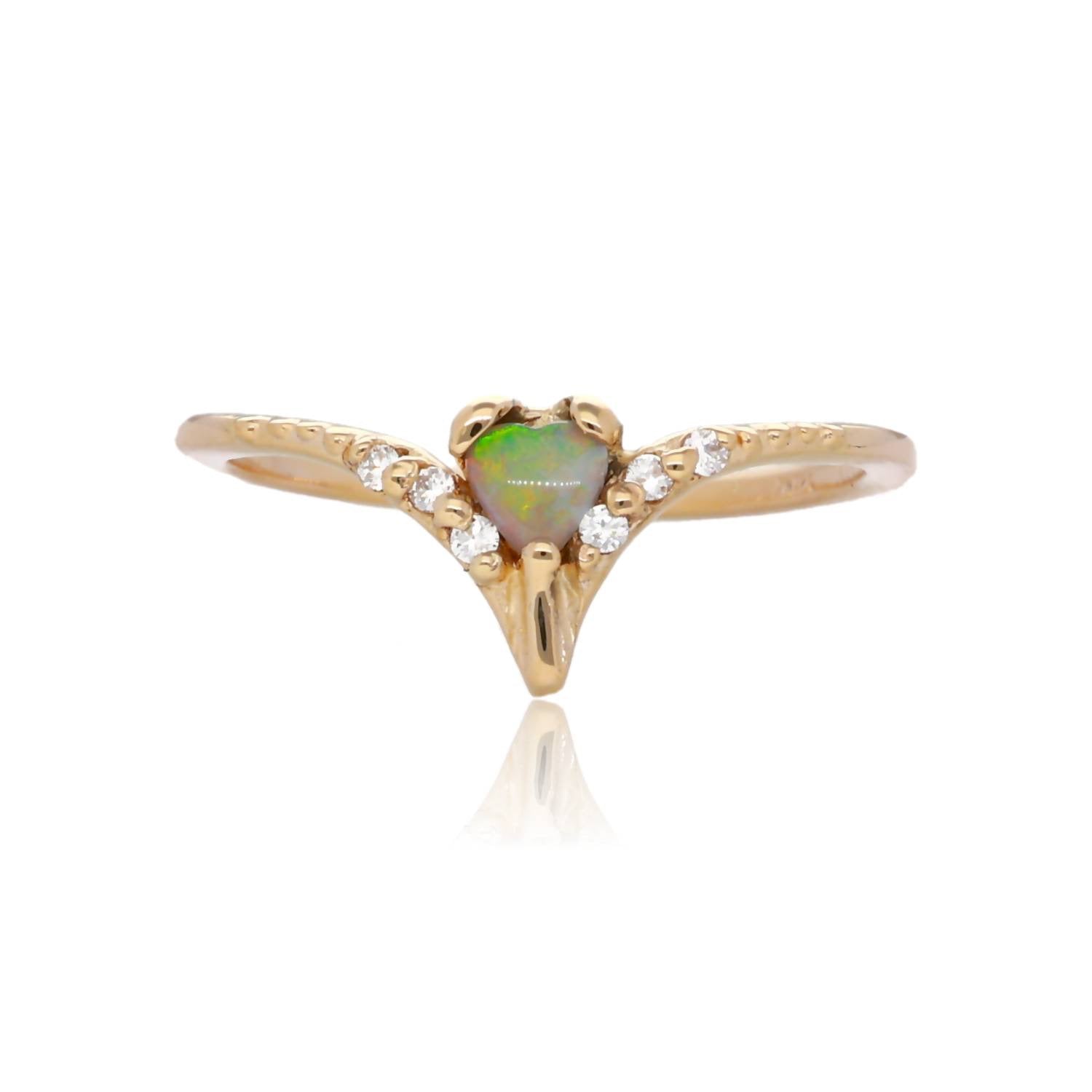 What a Sweetheart Opal and Gold Ring