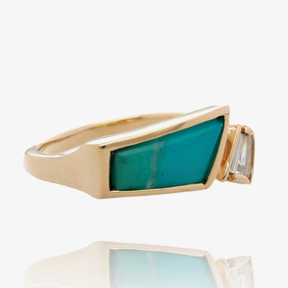 Arizona Horizon Gem Silica Chrysocolla Ring