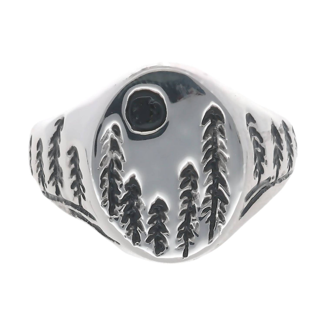 Silver Signet Ring, Forest