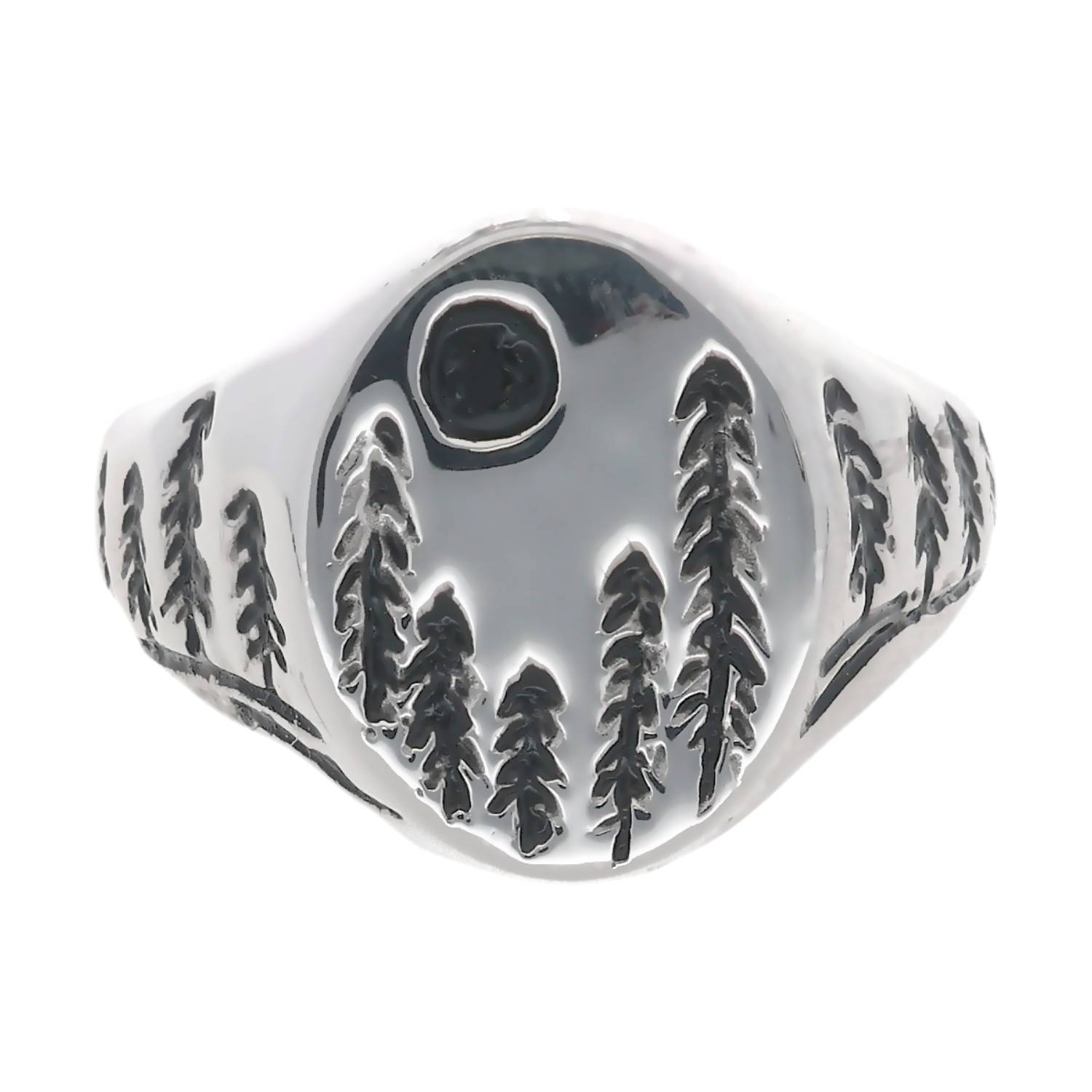 Silver Signet Ring, Forest