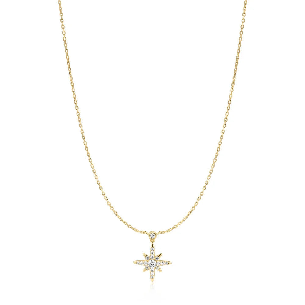 Yellow Sparkling Nova Star Necklace