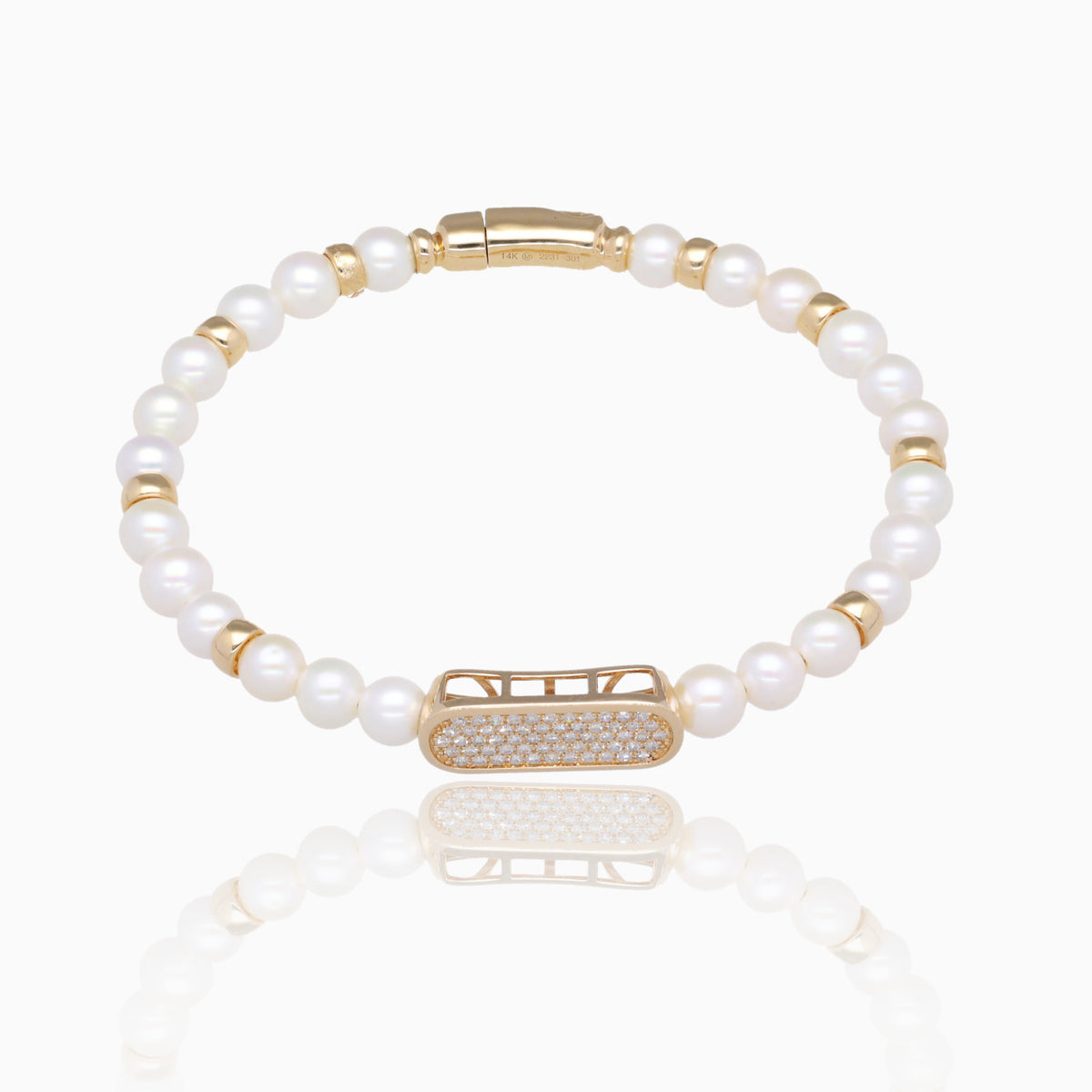 Pearl Glow Pave Flex Bangle