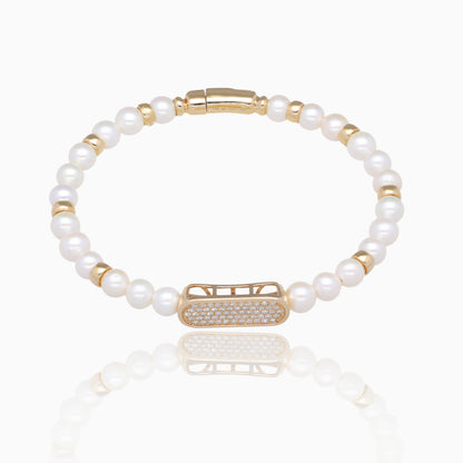 Pearl Glow Pave Flex Bangle