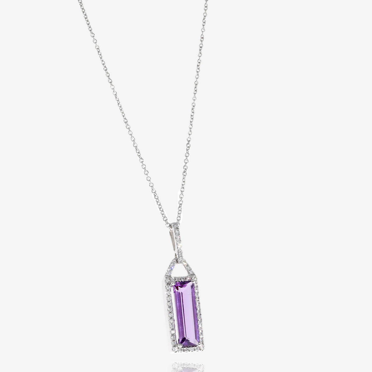 Amethyst Royal Halo Necklace