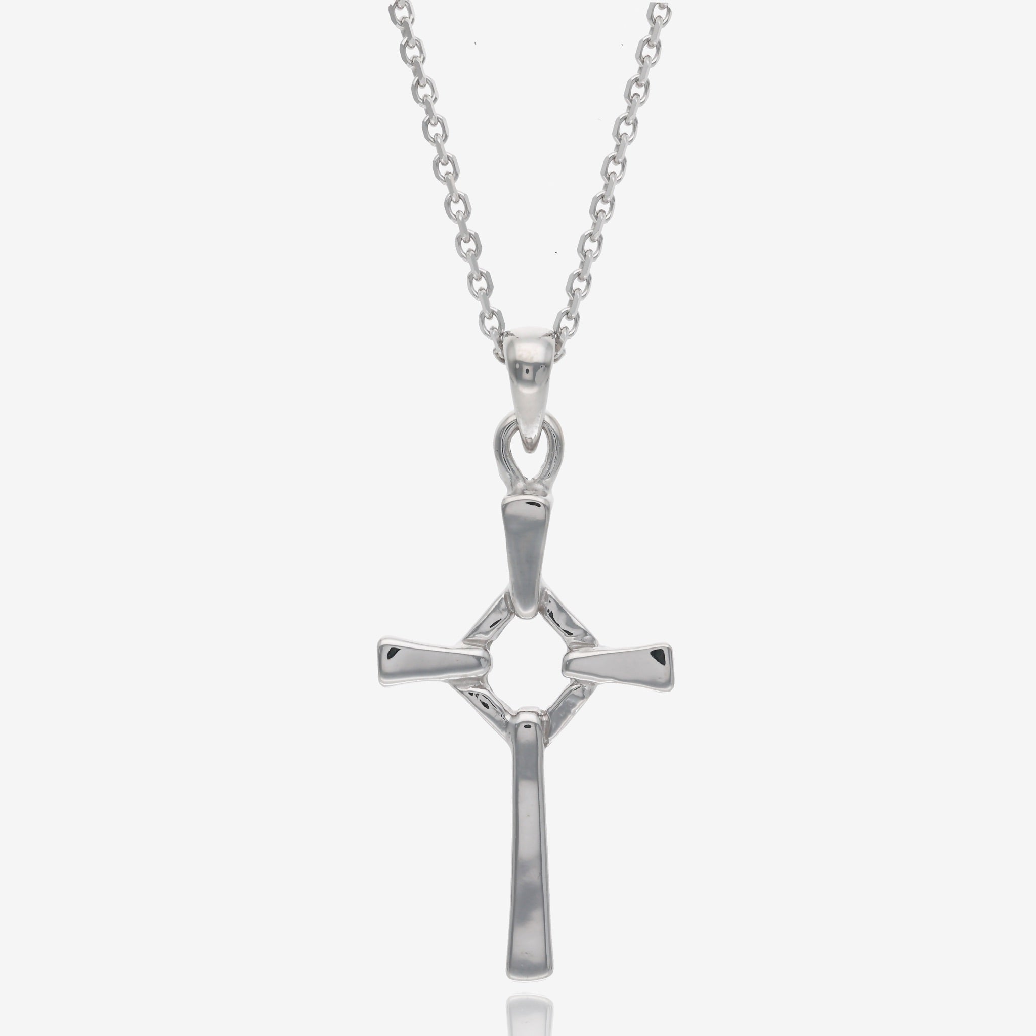 Open Celtic Cross Silver Pendant