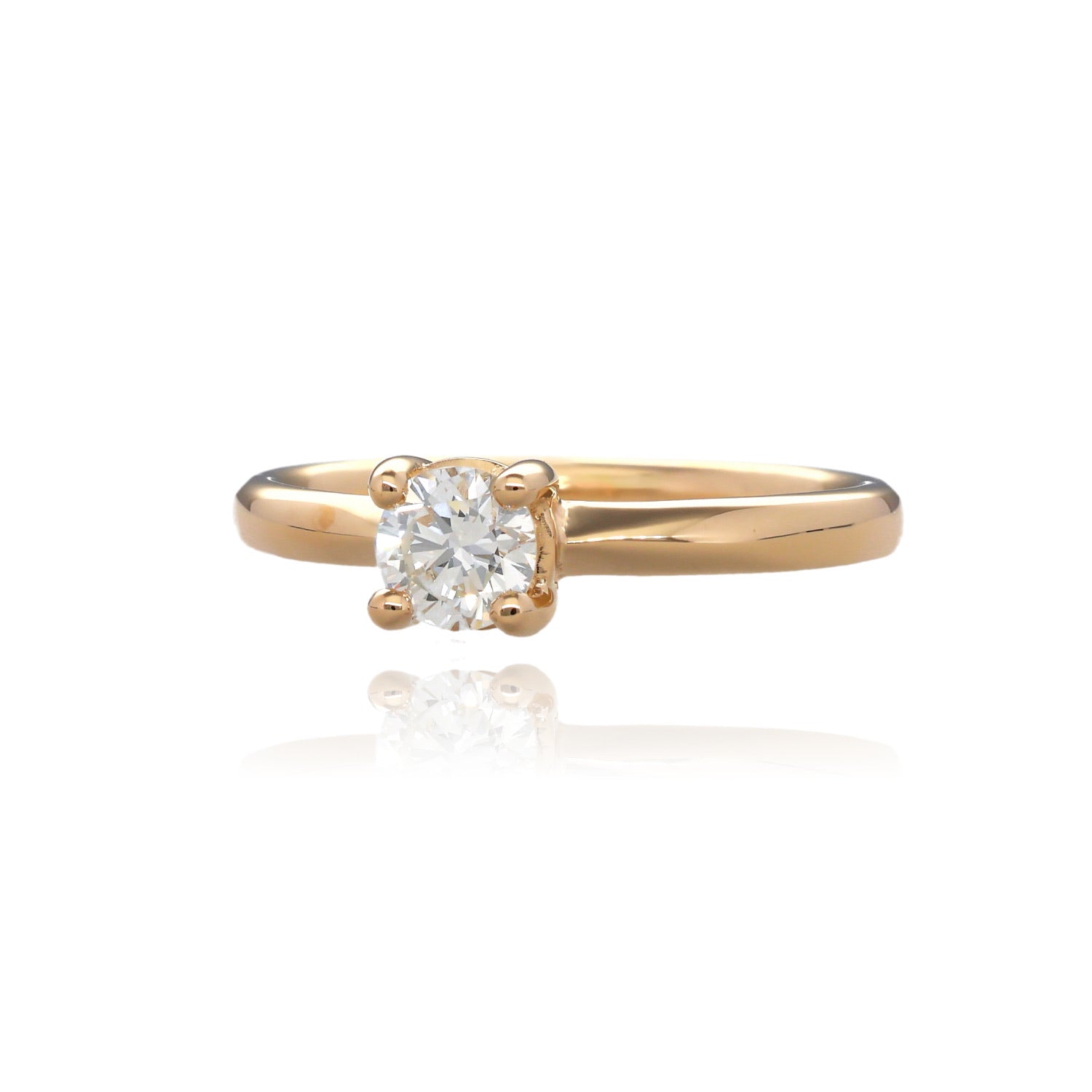 The Wexford Standard 14K Yellow Gold Diamond Solitaire Engagement Ring with 0.50 Carat Natural Diamond