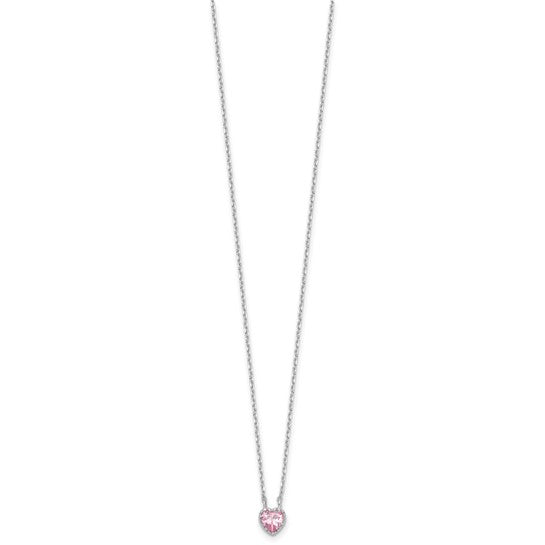 Pretty Princess Pink Heart Earring and Necklace Set