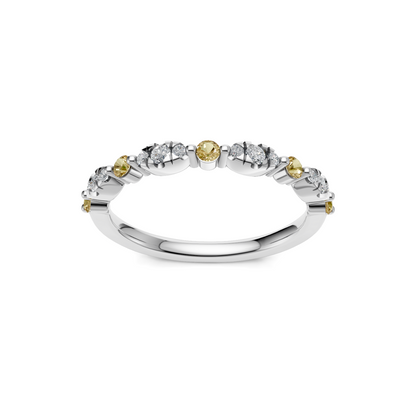 Stacking Gems White Gold Band