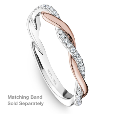 Noam Carver Diamond Accented Cathedral Semi-mount Bridal