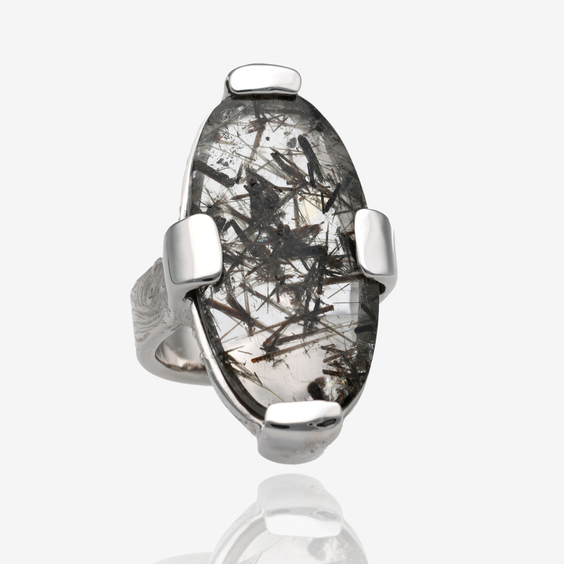 Chaotic Energy Tourmaline Quartz Statement Ring
