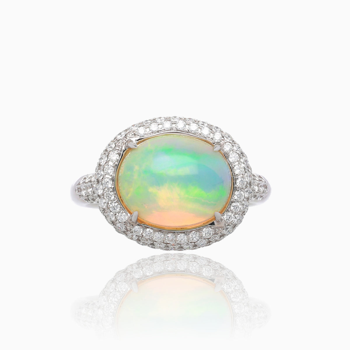 Aura Pavé Opal Ring