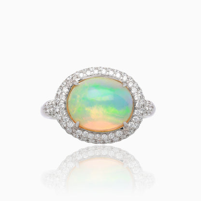 Aura Pavé Opal Ring