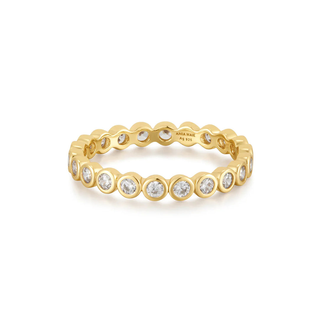 Yellow Bezel Set Ring