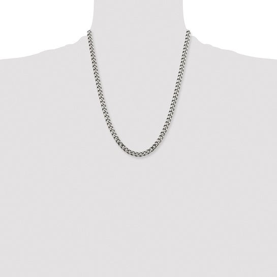 22&quot; Stainless Steel Polished 6.75mm Curb Chain