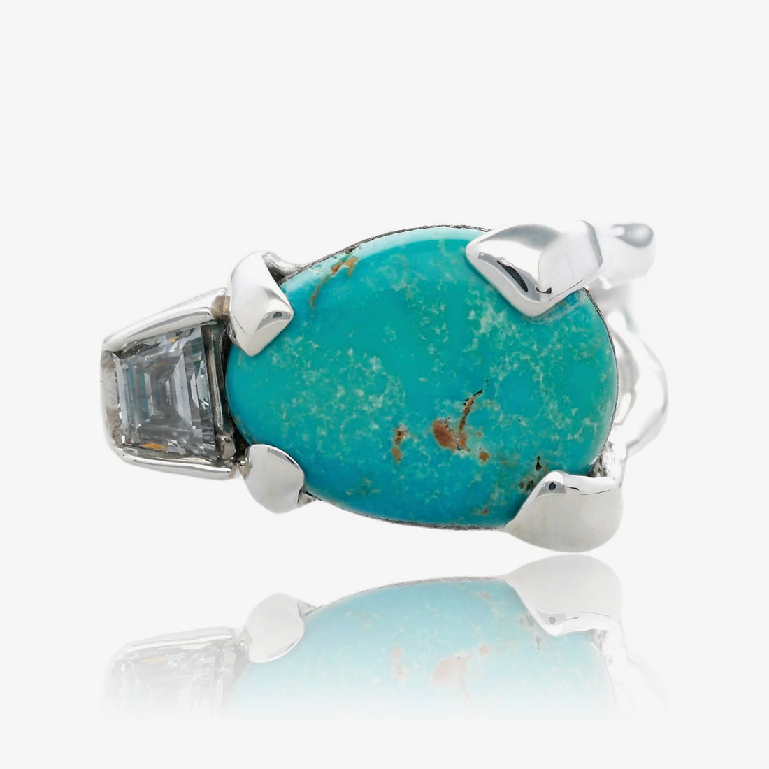 Waterfalls Turquoise and Diamond Ring