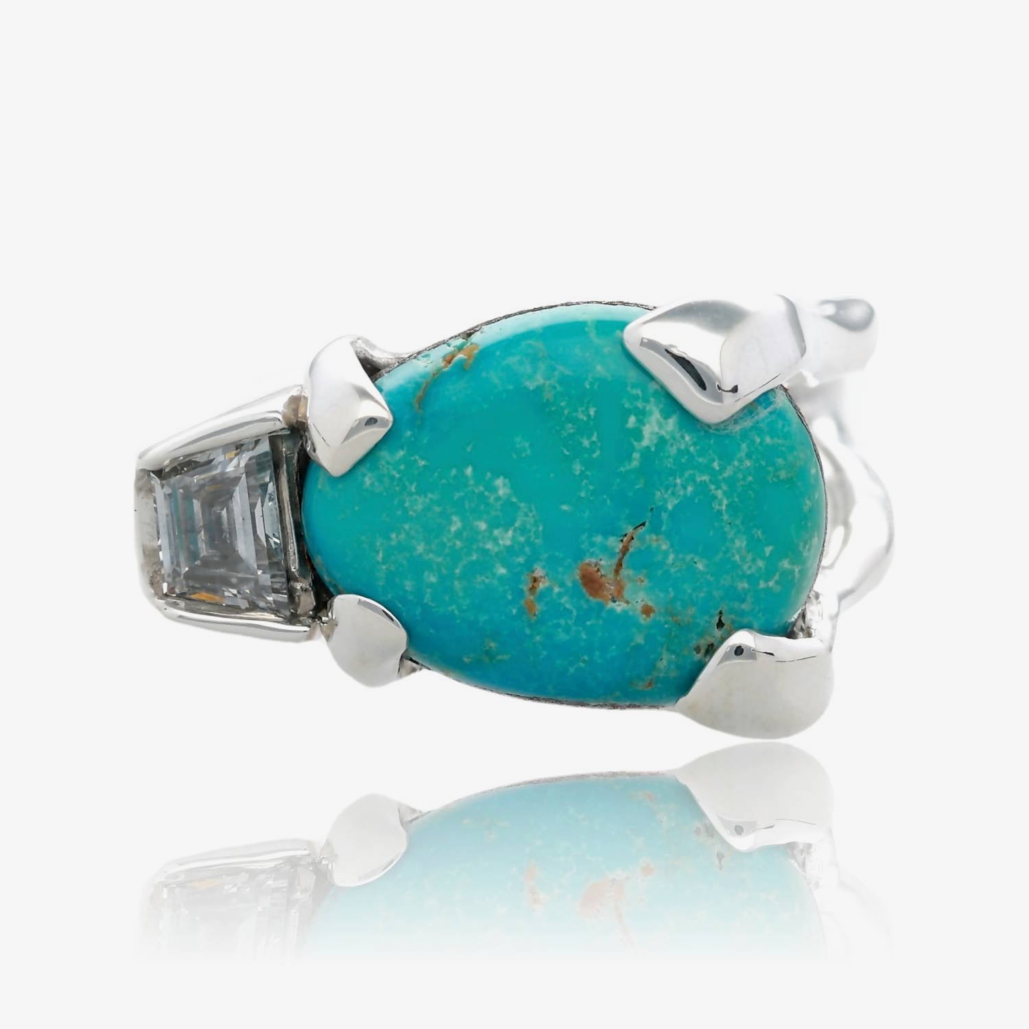 Waterfalls Turquoise and Diamond Ring