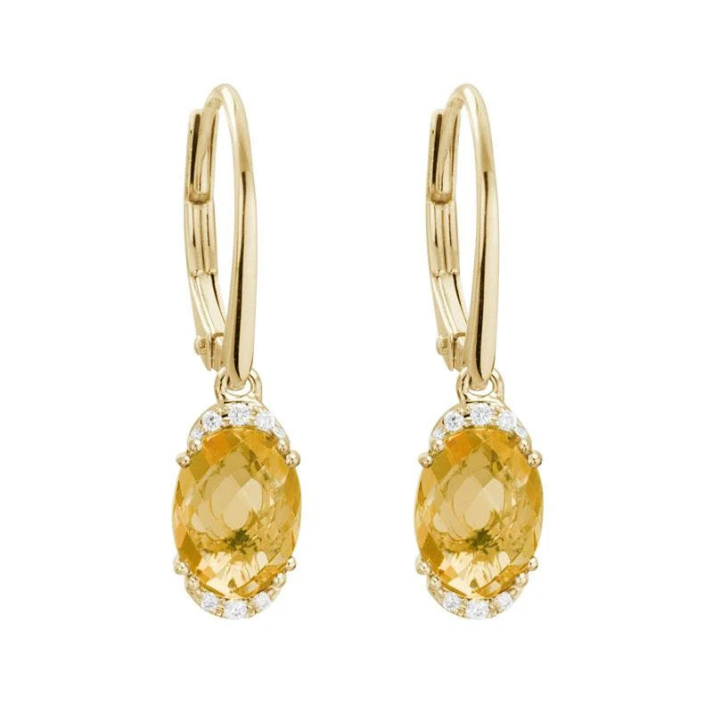 Sunbeam Citrine Dangle Earrings