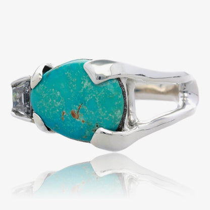Waterfalls Turquoise and Diamond Ring