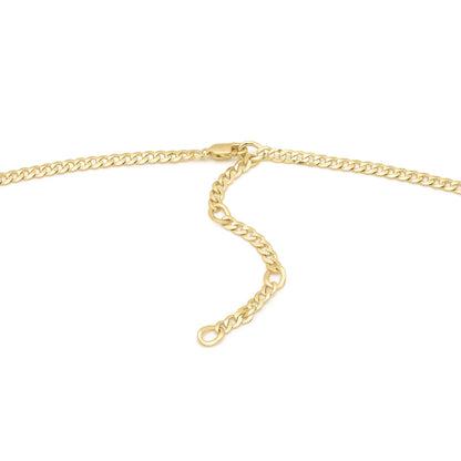 Curb Chain Charm Connector Necklace