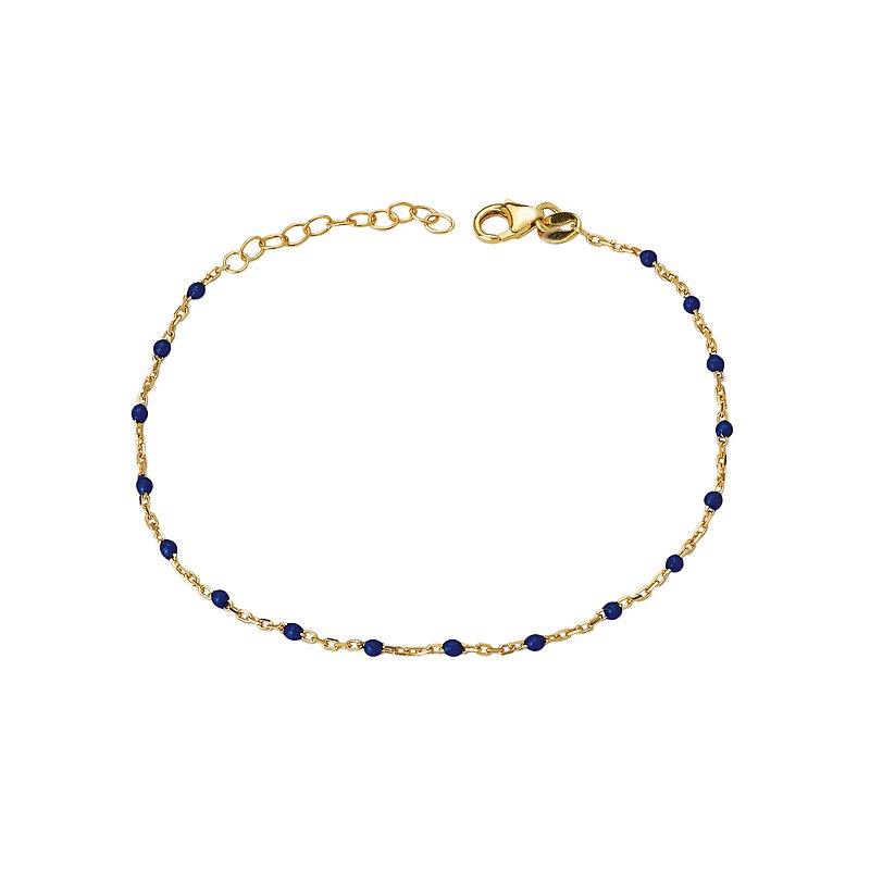 Layers of Lapis Gold Plated Bead